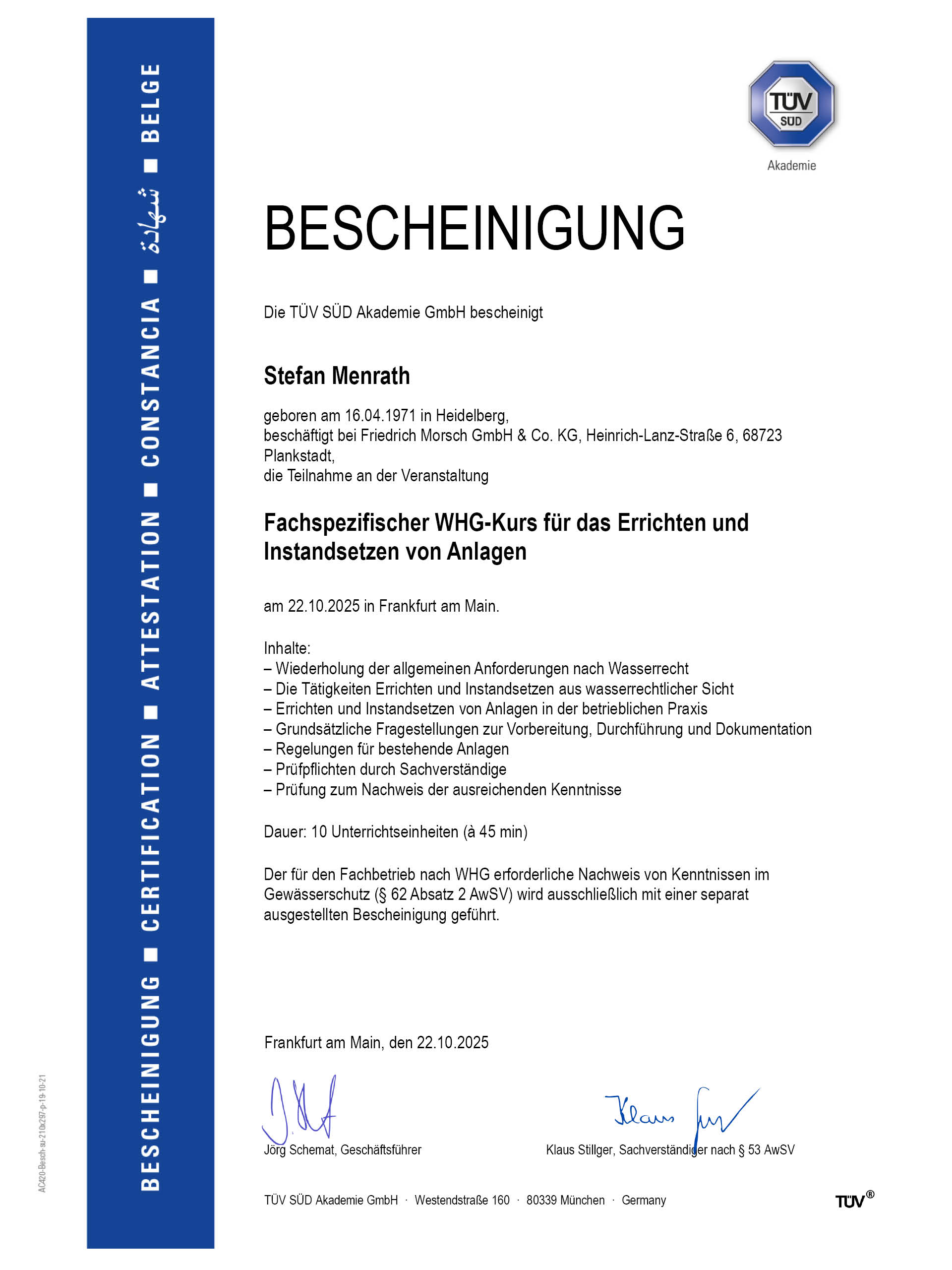 Morsch-Bescheinigung-WHG-Kurs-Menrath