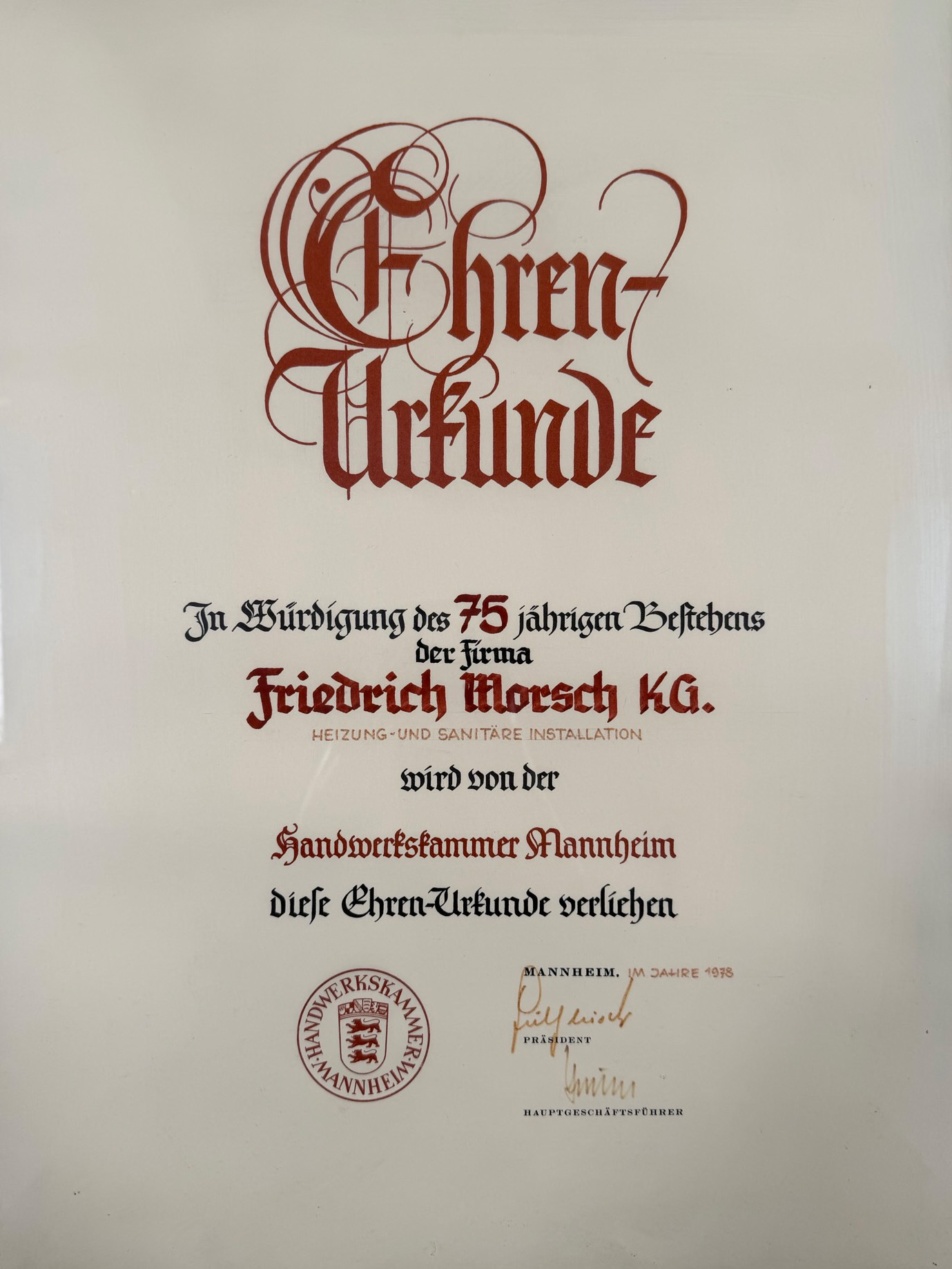 Morsch-Ehrenurkunde-75-jähriges-Bestehen