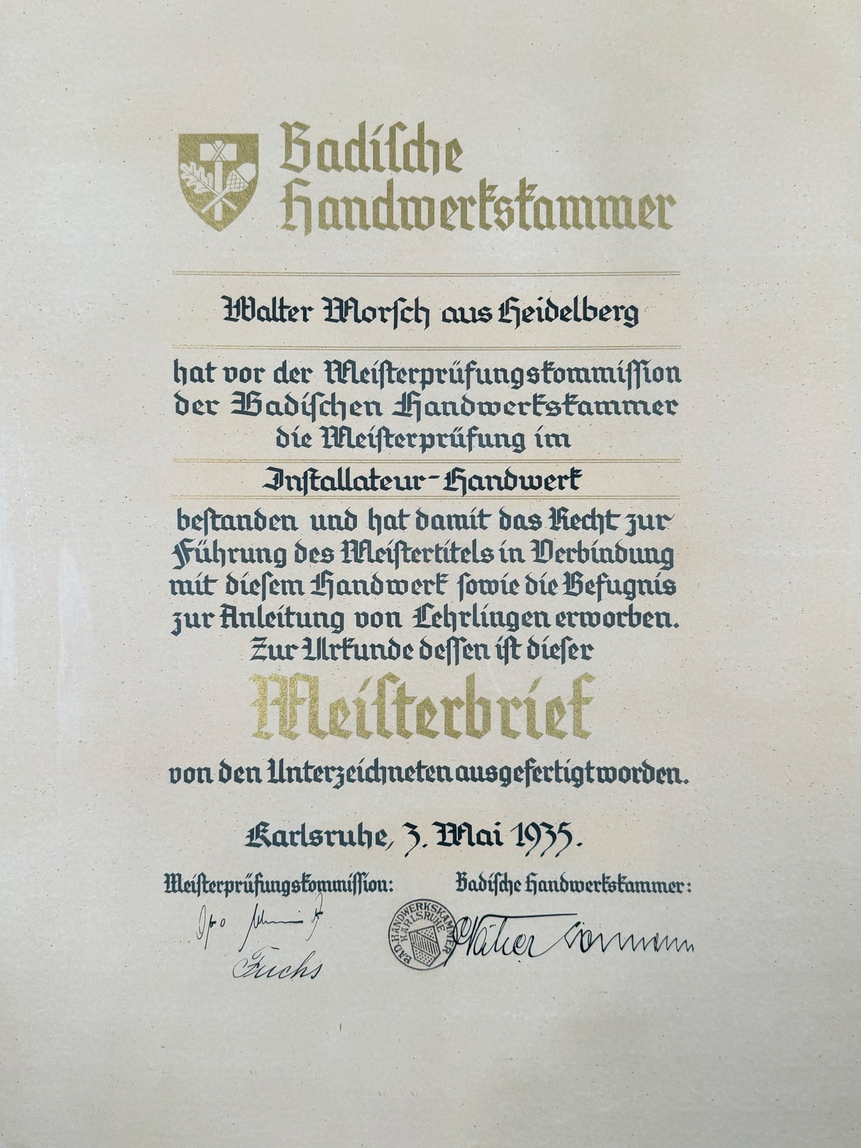 Morsch-Meisterbrief-Walter-Morsch