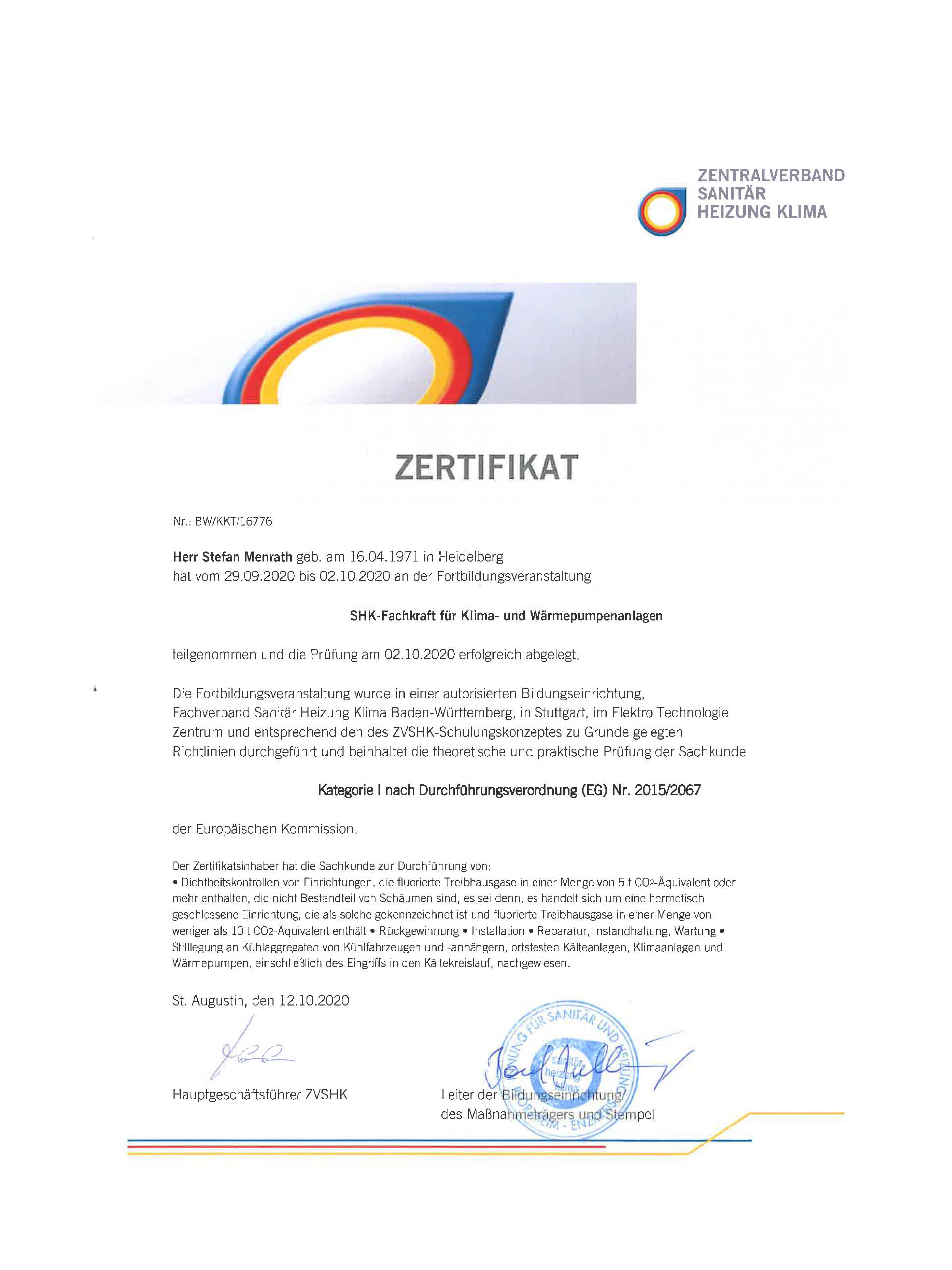 Morsch-Zertifikat-Menrath-SHK-Fachkraft-fuer-Klima-und-Waermepumpenanlagen